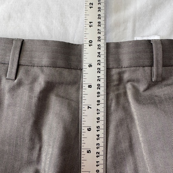 Banana Republic Men's Slim Fit Herringbone Cotton Casual Dress Pant Gray‎ 32x30 - Picture 10 of 13